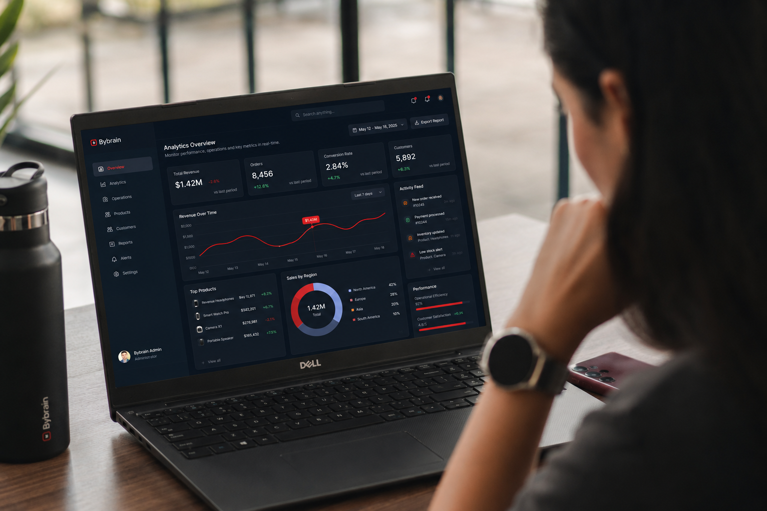 Dono de indústria PME gerenciando operação por planilhas de Excel